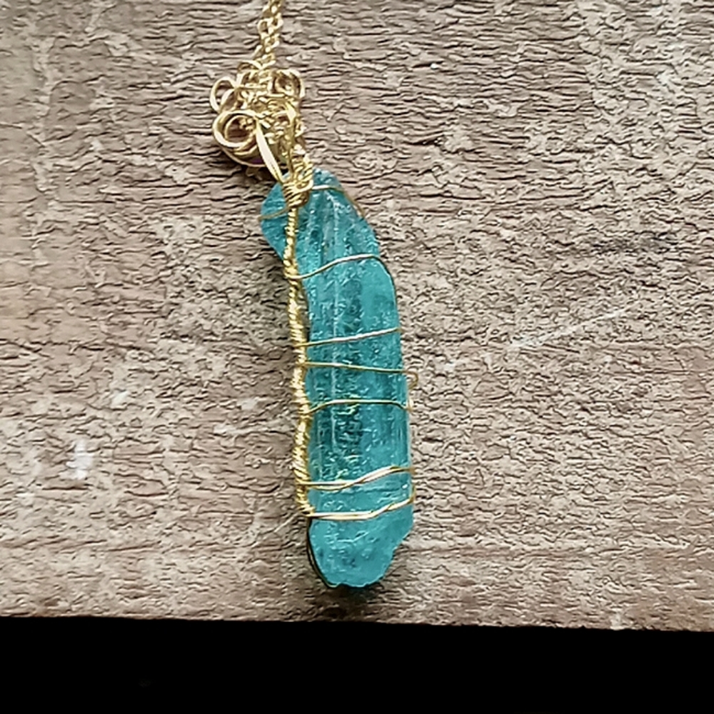 Large Blue Australian crystal necklace